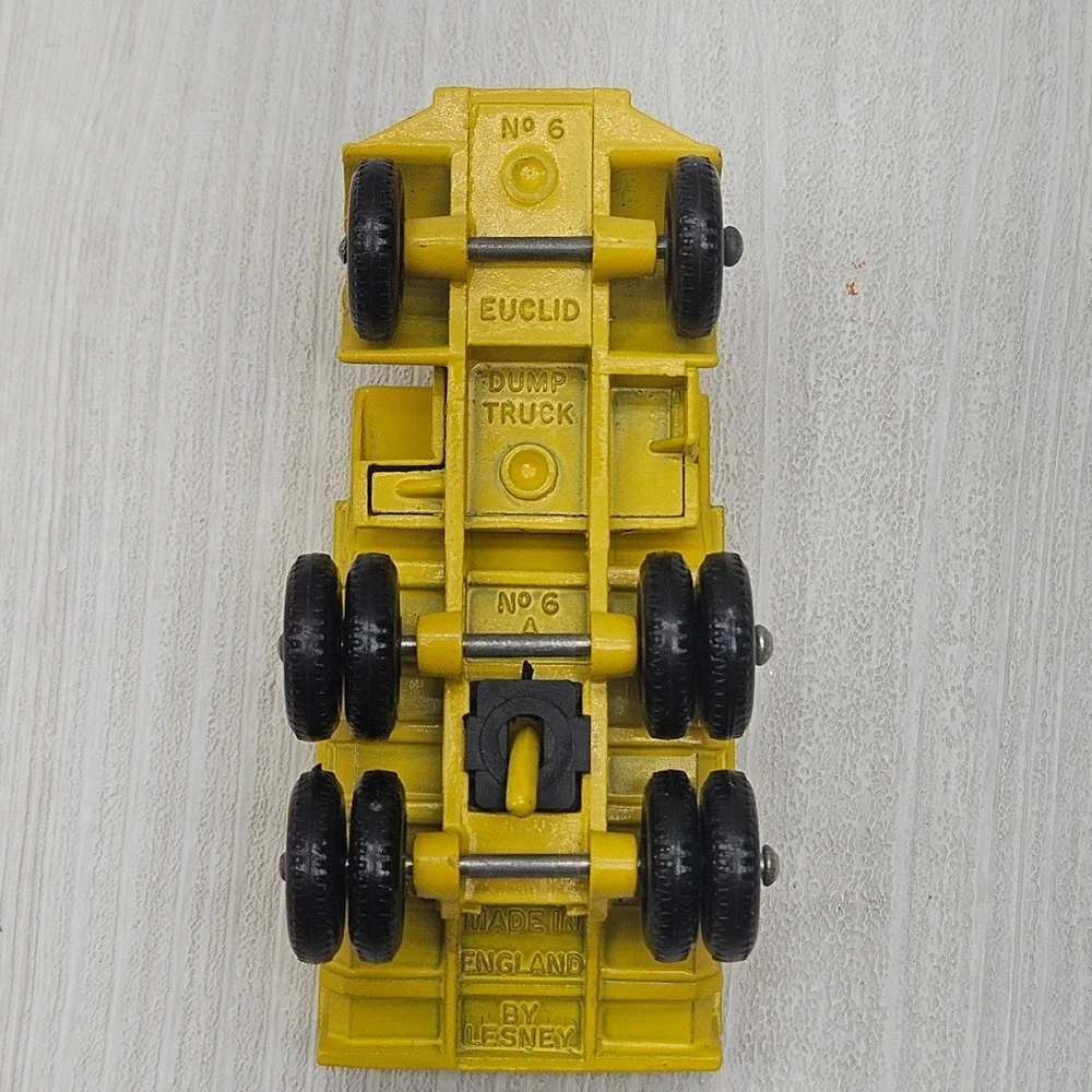Vintage Matchbox Lesney No 6 Euclid Dump Truck Yellow Made in England Diecast